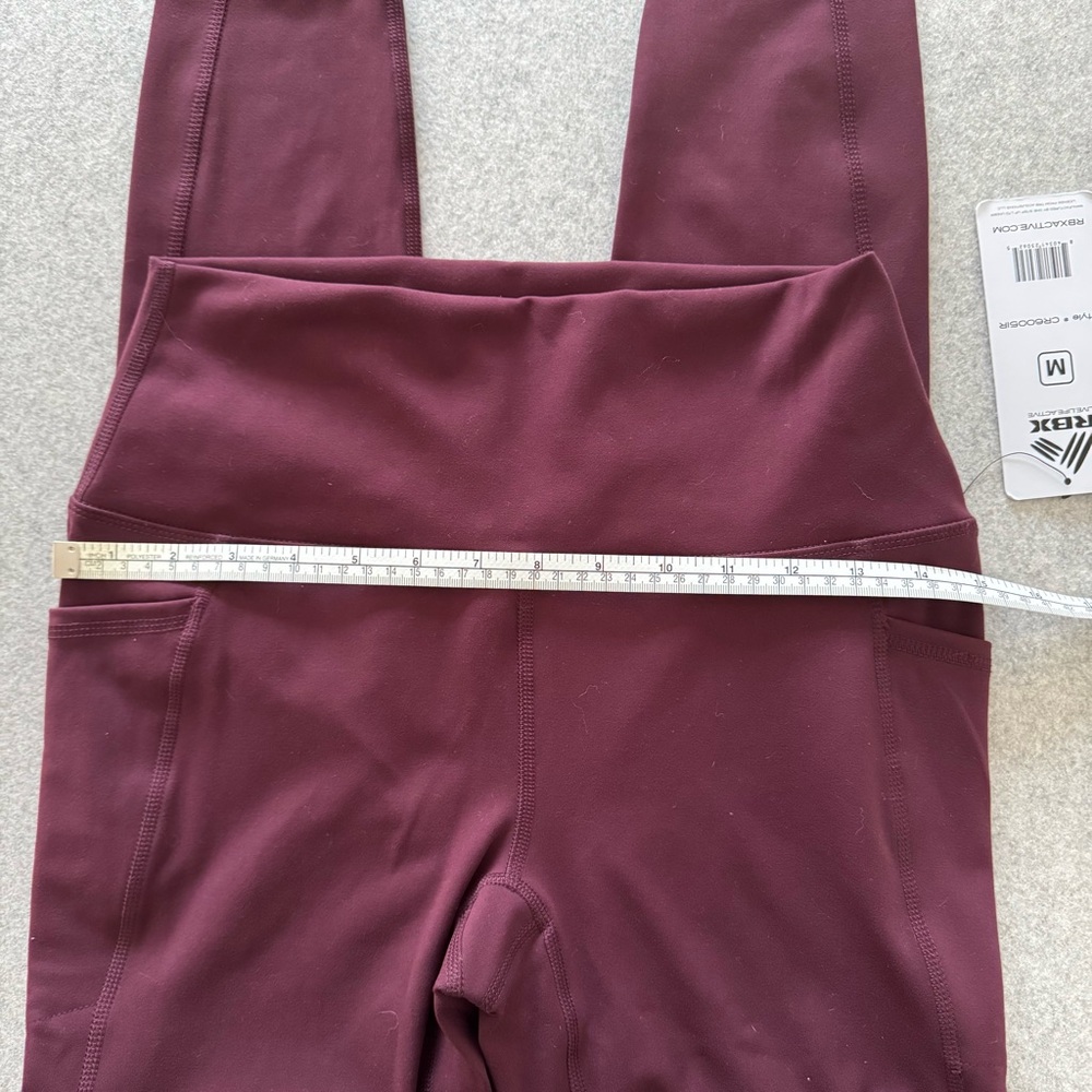 RBX Maroon High-Waist Leggings - Picture 5 of 7